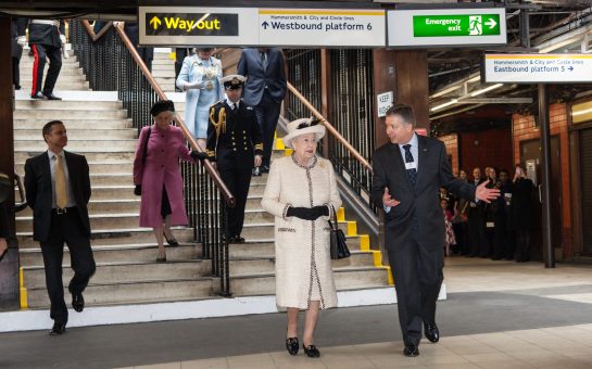 The Queen at Baker Street station