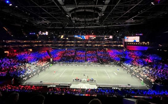 Players compete at the Laver Cup