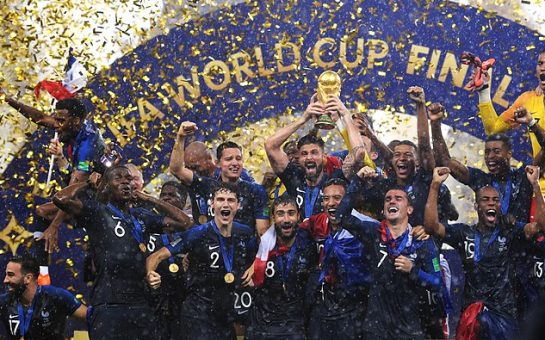 France winning World Cup 2018