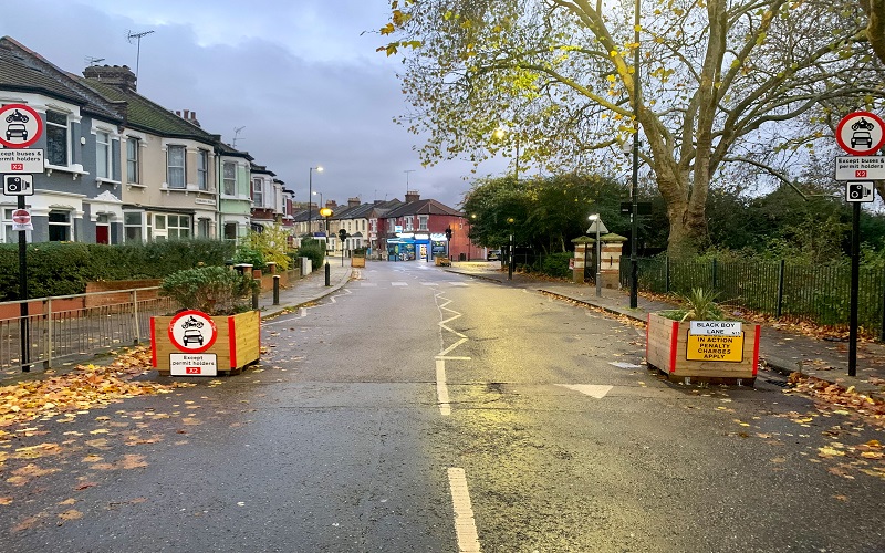 Haringey LTN restrictions on Black Boy Lane, St Ann's