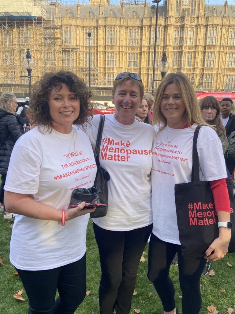 Menopause Matters outside parliament