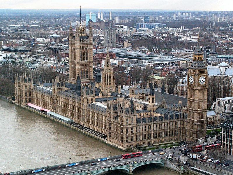 Westminster Palace where the House of Commons is found