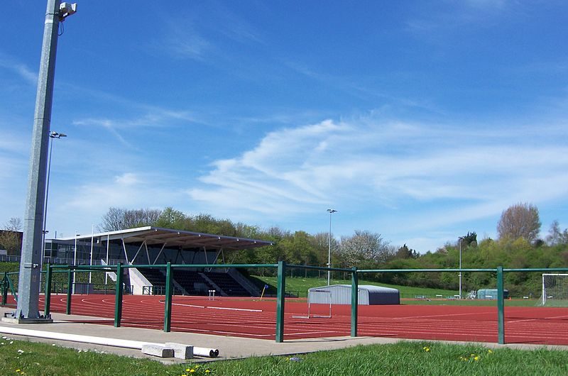An athletics track