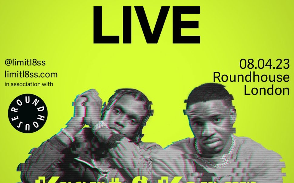 poster for 'Limitless Live' festival at The Roundhouse featuring Krept & Conan