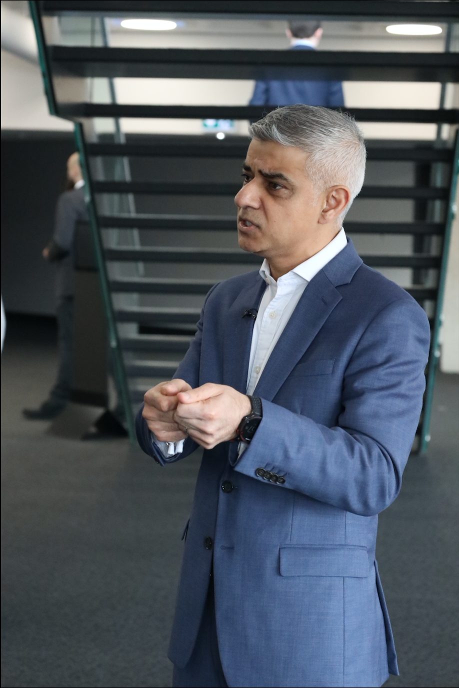 Mayor Sadiq Khan speaking to the press at the Victims Summit 2023       Photo Credit: Vee Pandey