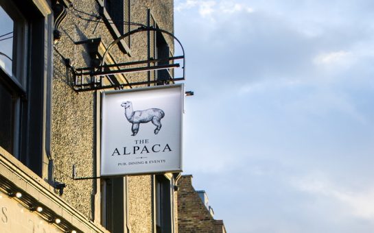 Photo of the outside of the alpaca pub