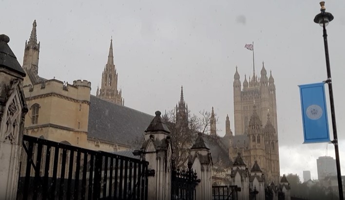 Westminster Abbey in the rain