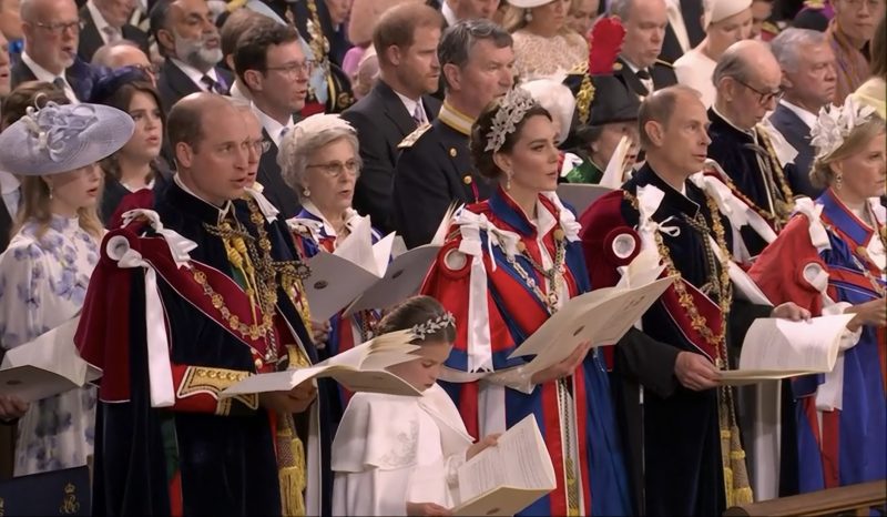 Royals sing at coronation