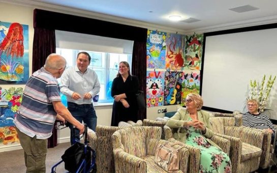 A group of residents at Ryefield Court care home