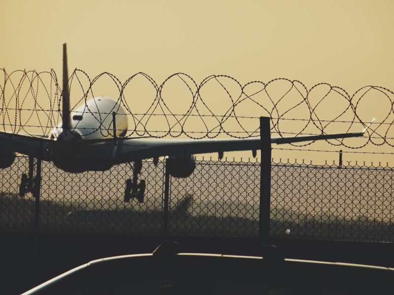 A plane taking off at Heathrow