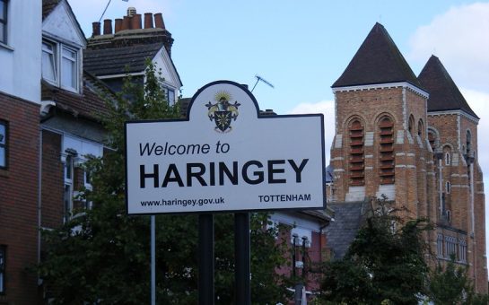 Sign saying "Welcome to Haringey"