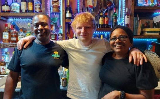 Ed Sheeran with Wilford Marous