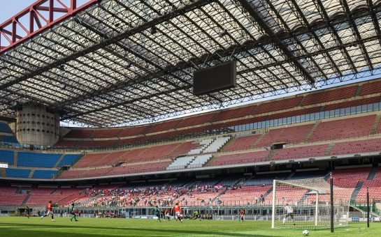 Brera FC play FC United of Manchester in the 2023 Fenix Trophy 3rd place play off at the San Siro