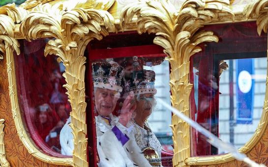 Coronation photo of Charles and Camilla