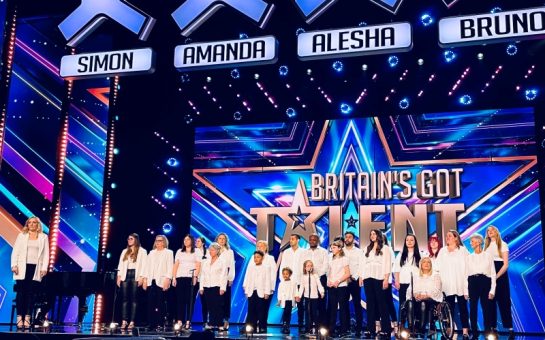 One of The BIG Sing's choirs performing on stage at Britain's Got Talent