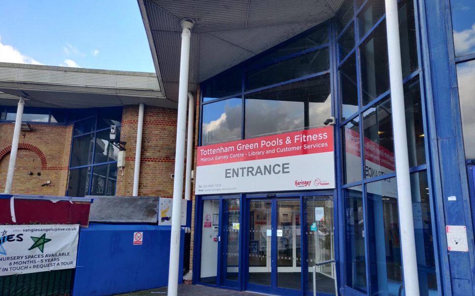 An image of the frontage of Tottenham Green Pools and Fitness