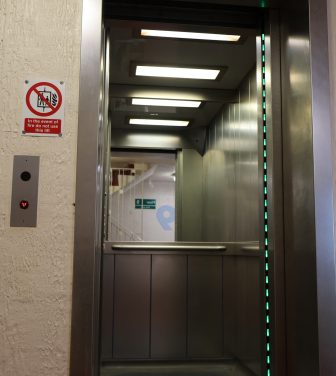 Lift in London council housing block