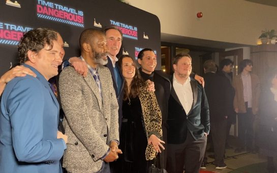 The cast and crew of Time Travel is Dangerous at the premiere (Credit: Claudia Macaluso)