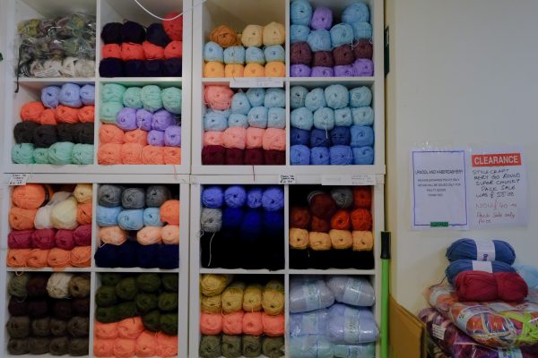 Wool on the shelves at Daniel Stores, Ealing (Credit: Hoi Kwan Nathalie Chi)