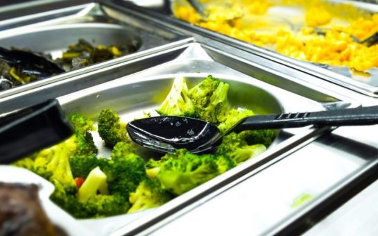 A tray of food