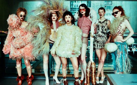 Six models wearing Phoebe's grad collection