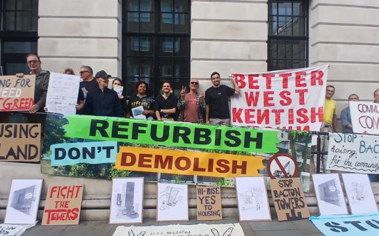 Bacton Tower Action and Better West Kentish Town protest outside Camden Town Hall