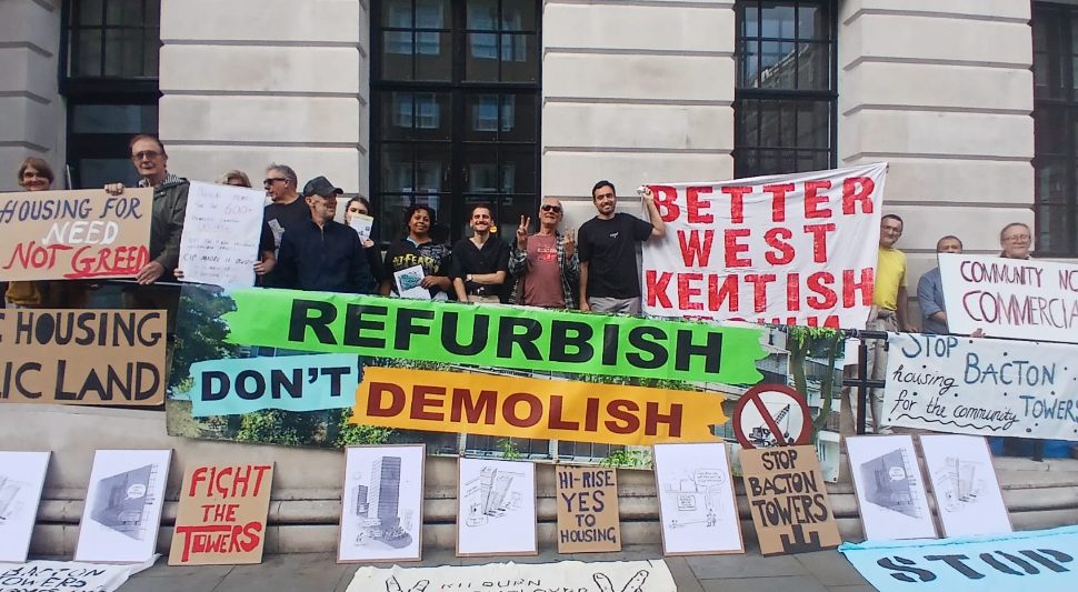 Bacton Tower Action and Better West Kentish Town protest outside Camden Town Hall