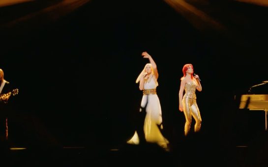 A photo of the stage at ABBA Voyage