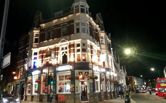 An image of Royal Oak Pub in the middle of Harlesden.