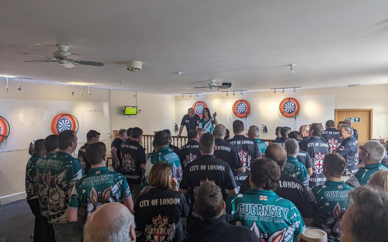 COLDA attending an annual darts competition in Guernsey.