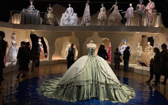 Marie Antoinette exhibition showcasing her dresses