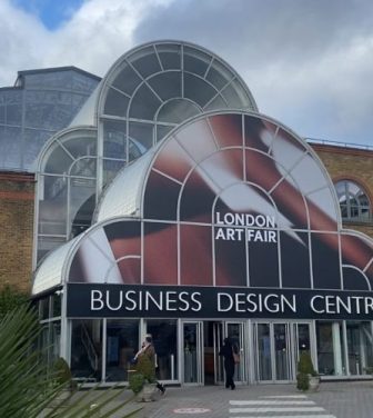 Exterior of the London Art Fair, held at the Business Design Centre in Islington