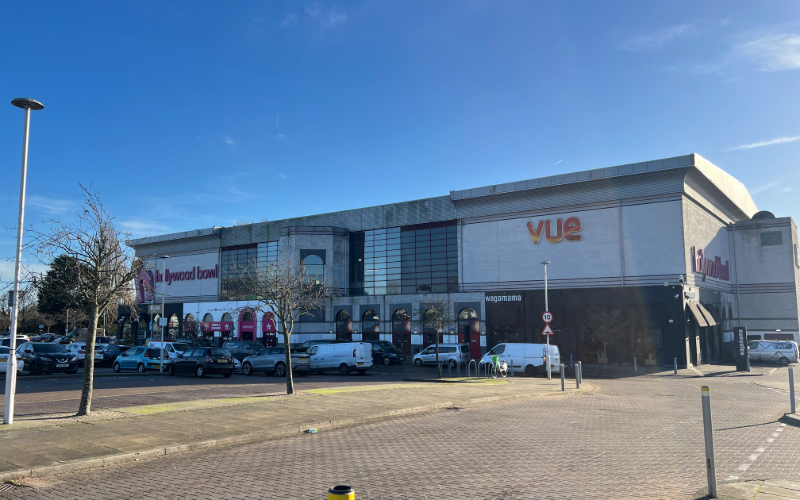 Picture: Hollywood Bowl and Vue Cinema at Great North Leisure Park in North Finchley.