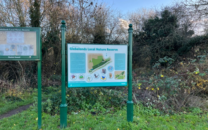 Picture: Glebelands nature reserve board and small foot path behind. Credit: Ikraan Mohamed 