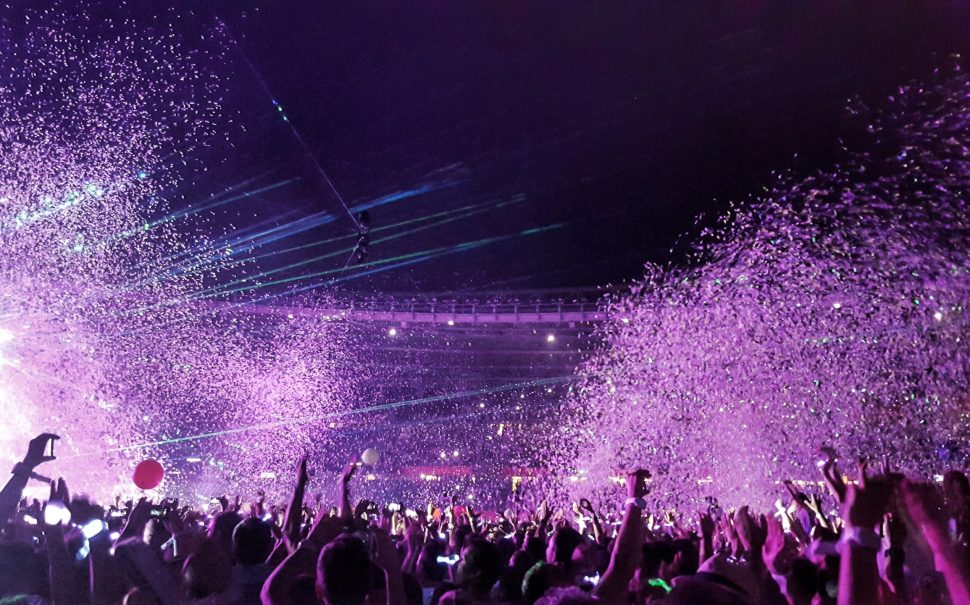 Audience at a music arena event