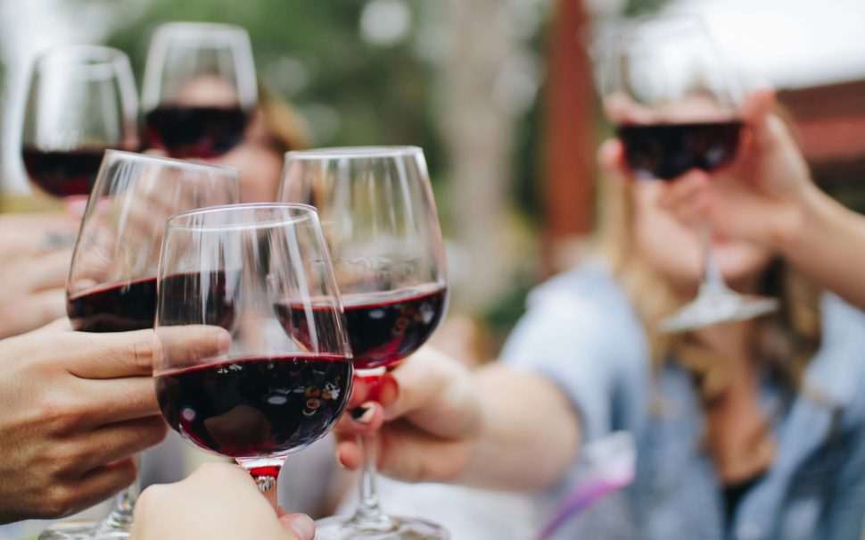 Glasses of red wine (Credit: Free to use from Unsplash)