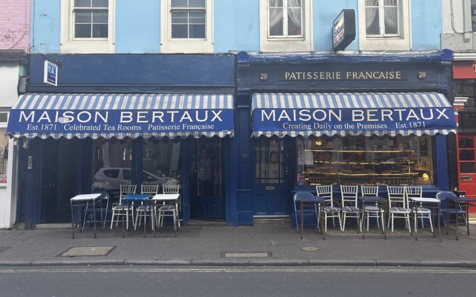 Facade of Maison Bertaux from across the street.