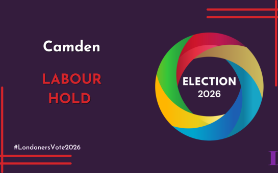 Graphic showing Labour held Camden