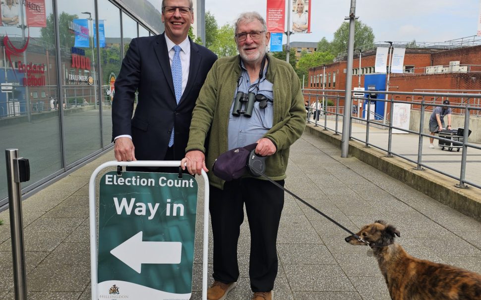 Image of Conservative councillor Ian Edwards and Lord Randall of Uxbridge