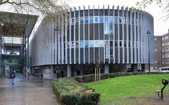 Outside of Swiss Cottage Library