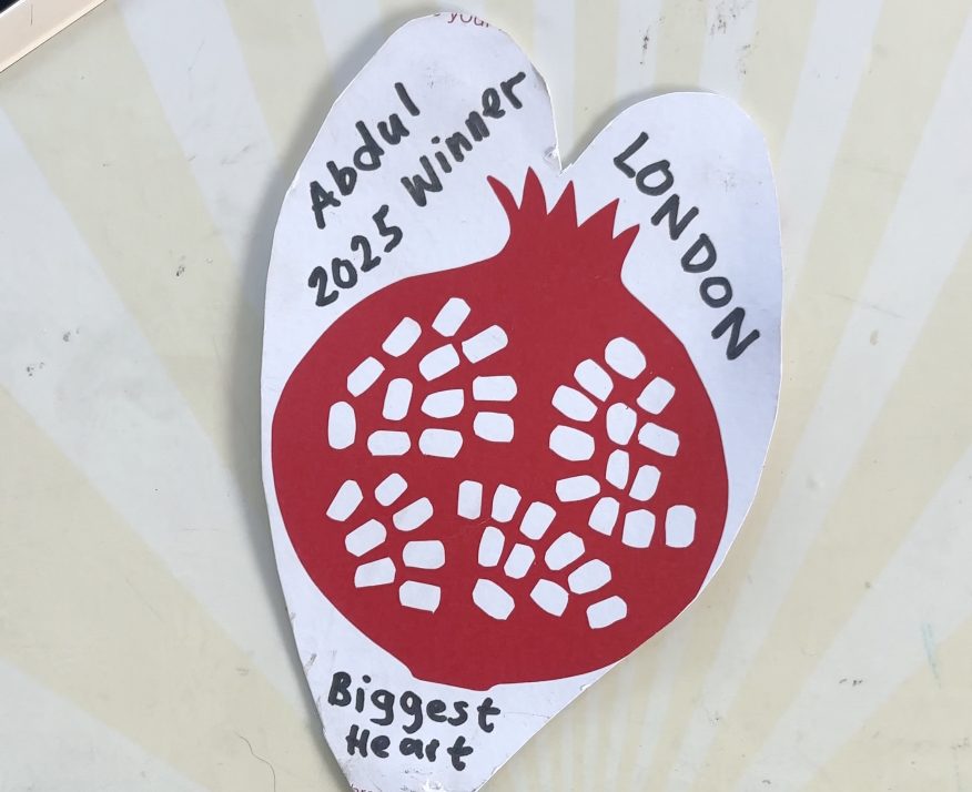 Murals of kind words for Abdul