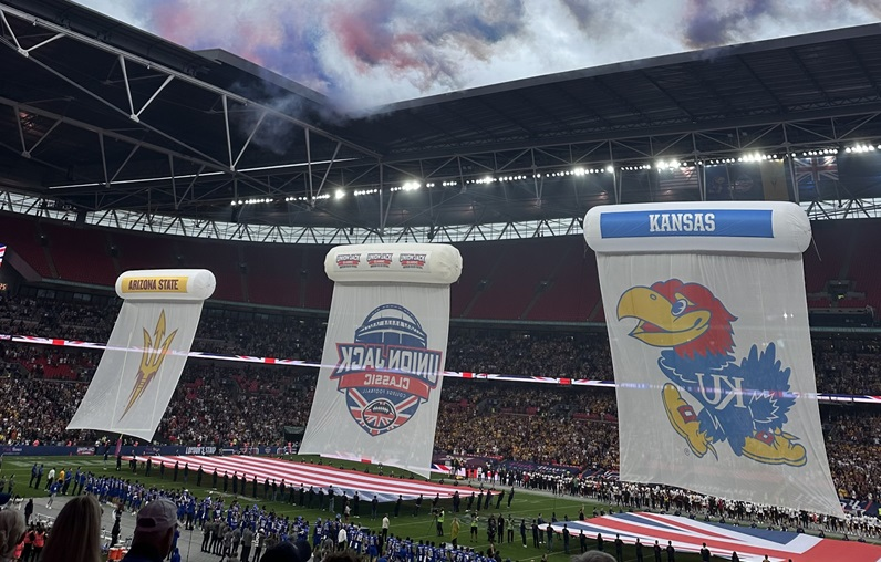 The inside of Wembley during the Union Jack Classic