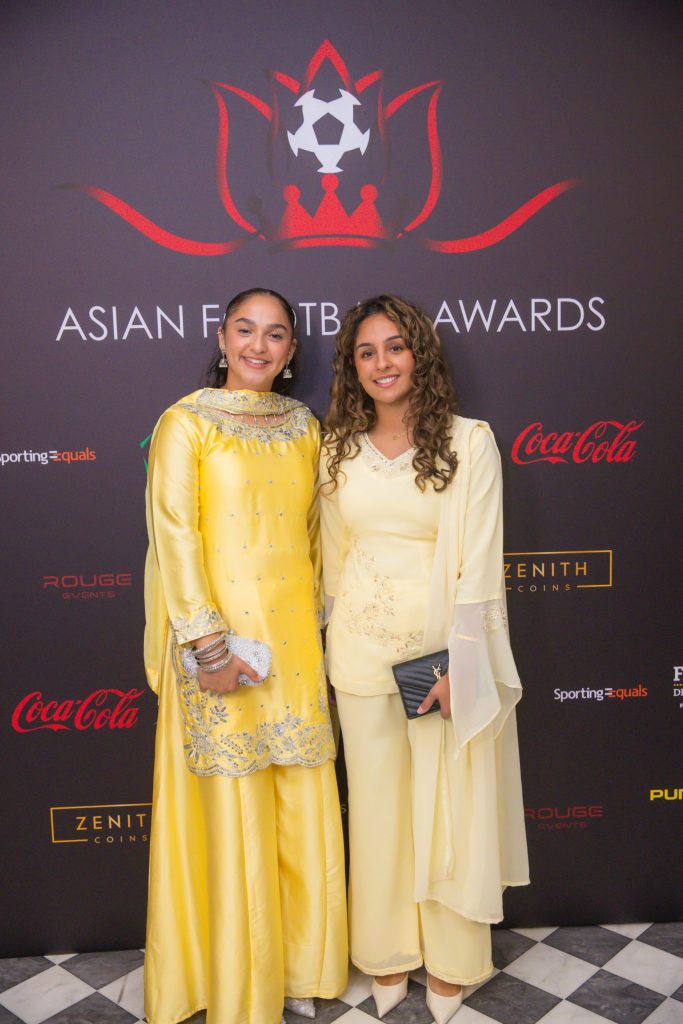 Layla Banaras and Mariam Mahmood (L-R) at the Asian Football Awards 2026