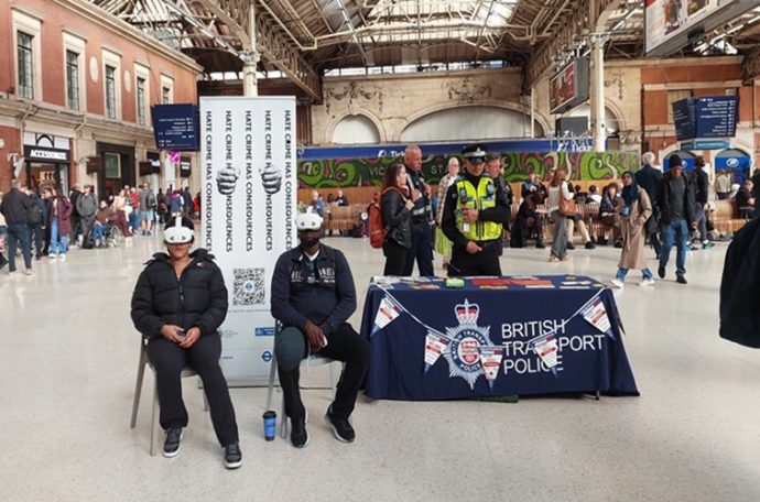TfL will host awareness stands with virtual reality headsets that display the perspective of a bystander of a hate crime and show the viewer how they can safely intervene and support those who are targeted.