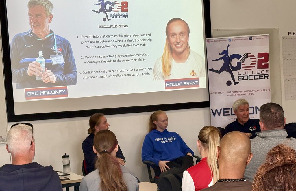 Presentation about playing football at US colleges